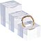 Transparent Acrylic Ring Displays, Square, Clear, 25x25x40mm