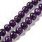 Synthetic Gemstone Dyed Beads Strands, Round, Blue Violet, 10mm, Hole: 1.6mm, about 38pcs/strand, 14.76''(37.5cm)