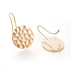 Hammered Brass Earring Hooks X-KK-S345-209-1