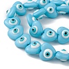 Evil Eye Resin Beads Strands RESI-F040-01A-3