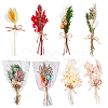 HOBBIESAY 8Pcs 8 Style Mini Dried Flower Bouquet AJEW-HY0001-33-1