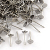 316 Surgical Stainless Steel Flat Round Blank Peg Stud Earring Settings STAS-R073-05-1
