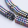 Electroplate Non-magnetic Synthetic Hematite Beads Strands G-J381-4X1mm-A07-2