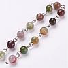 Handmade Natural Indian Agate Beads Chains AJEW-JB00290-1