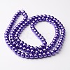 Round Glass Pearl Beads Strands X-JPS8MMY-A36-2