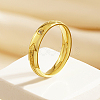 Arrow Pattern Stainless Steel Finger Ring for Women HA9923-5-2