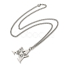 201 Stainless Steel Necklace NJEW-Q336-01A-P-1