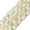 Transparent Electroplate Glass Beads Strands EGLA-F157-FR03-1