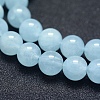 Natural Aquamarine Beads Strands G-P342-10-8mm-A++-3