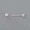 304 Stainless Steel Stud Earring Findings STAS-D448-087S-3mm-2