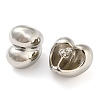 Rack Plating Brass Heart Stud Earrings EJEW-P242-01P-2