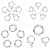 SUNNYCLUE 18Pcs 3 Style Zinc Alloy Lobster Claw Clasps and Spring Gate Rings FIND-SC0001-55-1