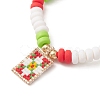 Handmade Polymer Clay Bead Stretch Bracelets for Women BJEW-MZ00042-02-3
