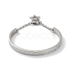 Tarnish Resistant 304 Stainless Steel Star Bangles with Charms BJEW-F464-17P-1