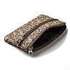Flower Print Cotton Cloth Wallets with Alloy Zipper AJEW-B024-01-3