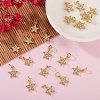 20Pcs Brass Micro Pave Cubic Zirconia Charms ZIRC-SZ0001-93-4