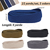   25 Yard 5 Colors Flat Polyester Bands OCOR-PH0002-40-2