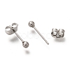 Tarnish Resistant 304 Stainless Steel Ball Stud Earrings EJEW-L254-01I-P-2