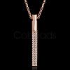 Romantic Real Rose Gold Plated Eco-Friendly Tin Alloy Czech Rhinestone Bar Necklaces NJEW-BB08063-RG-2