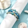 3Pcs Gemstone Beaded Stretch Bracelets set BJEW-JB11176-3