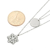 304 Stainless Steel Double Layered Necklaces NJEW-P320-14G-02-5