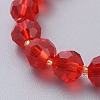 Faceted Glass Beads Stretch Bracelets BJEW-JB05007-M-3