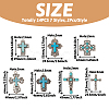 Pandahall 14Pcs 7 Styles Synthetic Turquoise Big Pendants G-TA0001-42-12