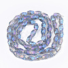 Electroplate Glass Beads Strands EGLA-T018-02-C01-2