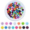 CHGCRAFT 150Pcs 15 Style Food Grade Eco-Friendly Silicone Abacus Beads SIL-CA0001-24-1