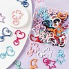 40Pcs 4 Style Spray Painted Alloy Swivel Snap Hooks Clasps FIND-LS0001-52-5