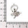 Brass Micro Pave Clear Cubic Zirconia Fold Over Clasps KK-G505-07P-3