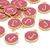 Golden Plated Alloy Enamel Charms ENAM-S118-08J-4