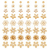 ARRICRAFT 64Pcs 8 Styles Brass Bead Caps KK-AR0003-57-1