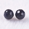 Synthetic Blue Goldstone Beads G-K275-22-6mm-2
