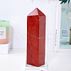 Natural Red Jasper Pointed Prism Bar Home Display Decoration G-PW0007-102A-1