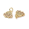 Brass with Cubic Zirconia Charms KK-G453-26G-3
