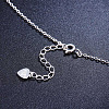SHEGRACE Stunning 925 Sterling Silver Semicircle and Mable Pendant Necklace JN474A-4