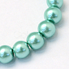 Baking Painted Pearlized Glass Pearl Round Bead Strands X-HY-Q330-8mm-32-2
