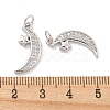 Rack Plating Brass Micro Pave Clear Cubic Zirconia Pendants KK-Q814-10P-3