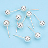 925 Sterling Silver Round Ball Stud Earrings STER-T005-01G-3