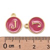 Golden Plated Alloy Enamel Charms ENAM-S118-08J-3