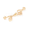 Wave Cubic Zirconia Charm Belly Ring AJEW-F057-18G-2