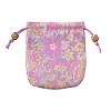 Chinese Style Flower Pattern Satin Jewelry Packing Pouches PW-WG42698-03-1