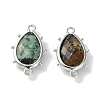 Natural & Synthetic Mixed Stone Connector Charms G-G012-05P-B-2