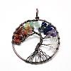 Natural/Synthetic Mixed Stone Chip Big Pendants G-R440-R02-1