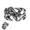 Punk Rock Style 316L Surgical Stainless Steel Hollow Claw Wide Band Rings for Men RJEW-BB06736-8-1