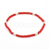 Glass Seed Beads Stretch Bracelets BJEW-JB06294-9