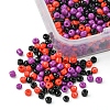 55.5G 3 Style Baking Paint Glass Round Seed Beads SEED-YW0002-28-2