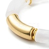 Chunky Curved Tube Beads Stretch Bracelets Set for Girl Women BJEW-JB06949-11