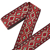7M Ethnic Style Embroidery Polyester Ribbons OCOR-WH0020-17-1